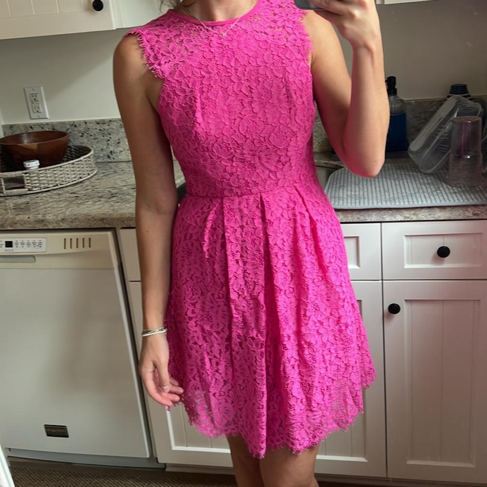 Women’s Shoshanna Paris Pink lace dress